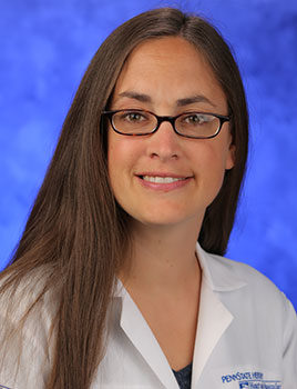 Photo of Jennifer Kissane, MD in front of a blue background